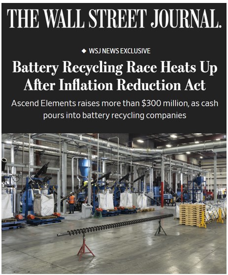 Ascend Elements raises more than $300 million, as cash pours into battery recycling companies
